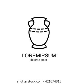 Web line icon. Vase.