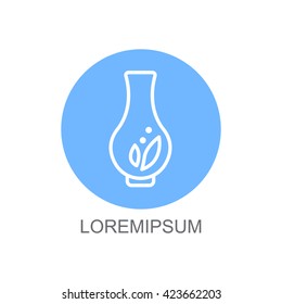 Web line icon. Vase.