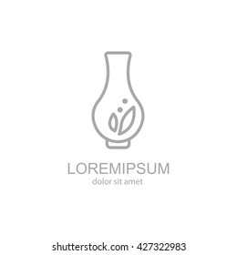 Web line icon. Vase.