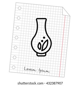Web line icon. Vase.