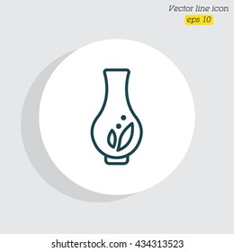 Web line icon. Vase.