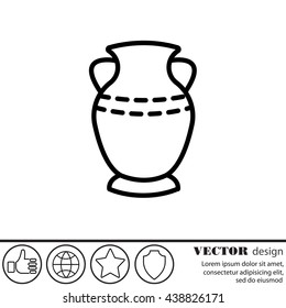 Web line icon. Vase.