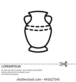 Web line icon. Vase.