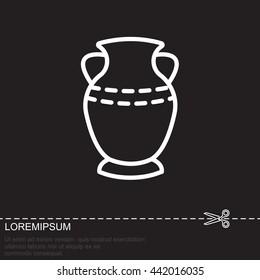 Web line icon. Vase.