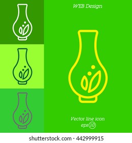 Web line icon. Vase.