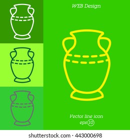 Web line icon. Vase.