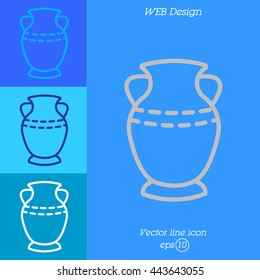 Web line icon. Vase.