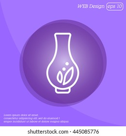 Web line icon. Vase.