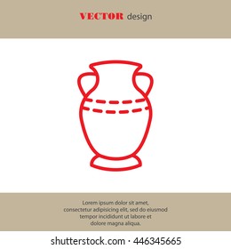 Web line icon. Vase.