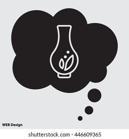 Web line icon. Vase.