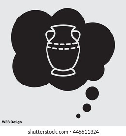 Web line icon. Vase.