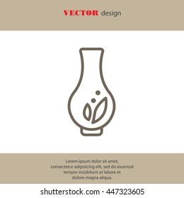 Web line icon. Vase.