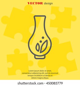 Web line icon. Vase.