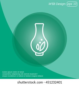 Web line icon. Vase.