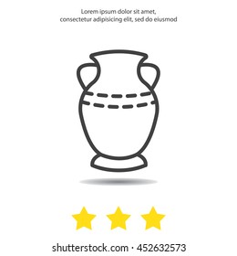 Web line icon. Vase.