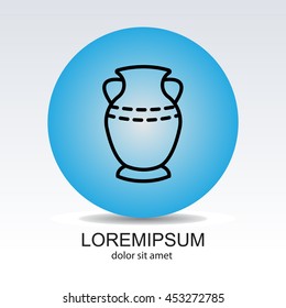 Web line icon. Vase.