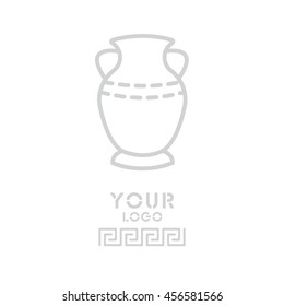 Web line icon. Vase.