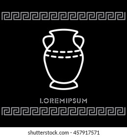 Web line icon. Vase.