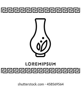 Web line icon. Vase.