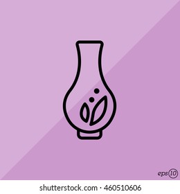 Web line icon. Vase.