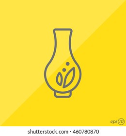 Web line icon. Vase.