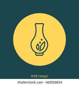 Web line icon. Vase.