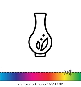 Web line icon. Vase.