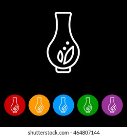 Web line icon. Vase.