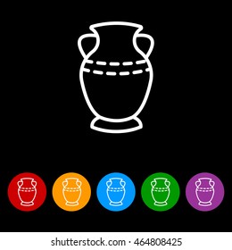 Web line icon. Vase.