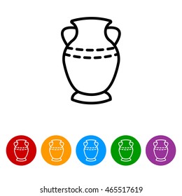 Web line icon. Vase.