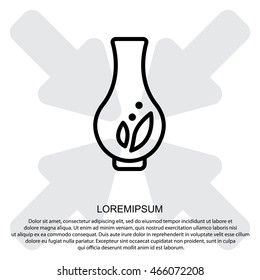 Web line icon. Vase.