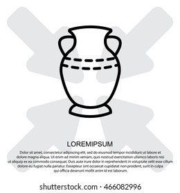 Web line icon. Vase.