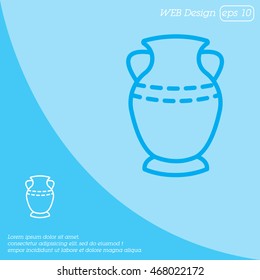 Web line icon. Vase.