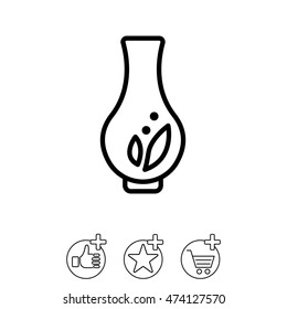 Web line icon. Vase.