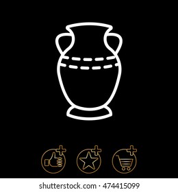 Web line icon. Vase.