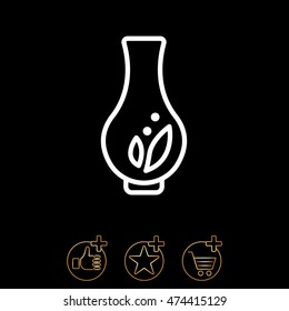 Web line icon. Vase.