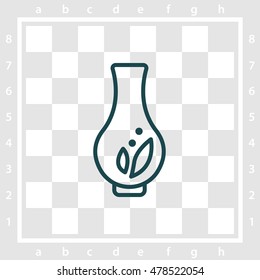Web line icon. Vase.
