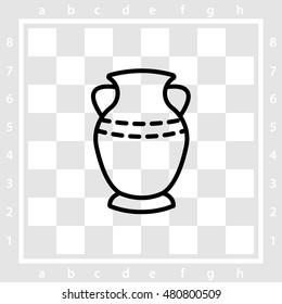 Web line icon. Vase.