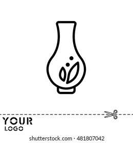 Web line icon. Vase.