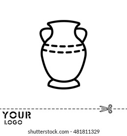 Web line icon. Vase.