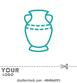 Web line icon. Vase.