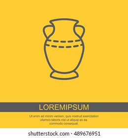 Web line icon. Vase.
