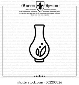 Web line icon. Vase.