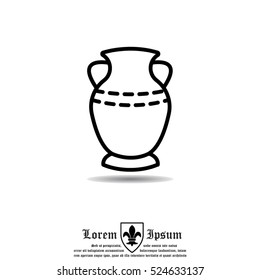 Web line icon. Vase.
