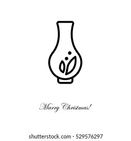Web line icon. Vase.