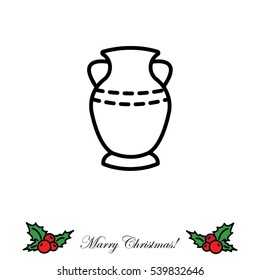 Web line icon. Vase.