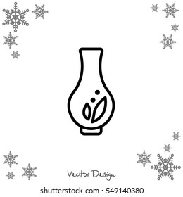 Web line icon. Vase.