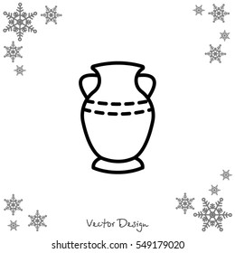 Web line icon. Vase.