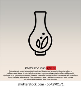 Web line icon. Vase.