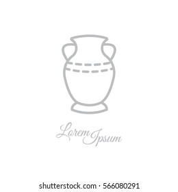 Web line icon. Vase.